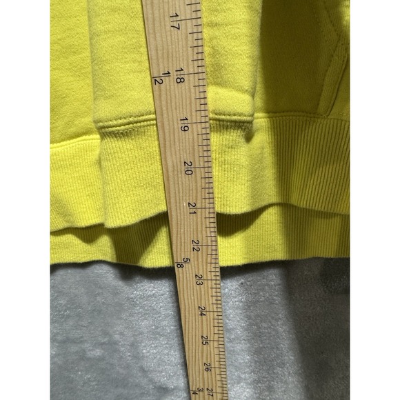 Stussy Sport Hoodie Small‎ Yellow Pullover Sweatshirt Bold Logo Streetwear - Picture 7 of 10